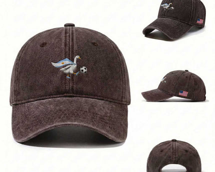 Argentina Soccer Goose Washed Cotton Baseball Cap