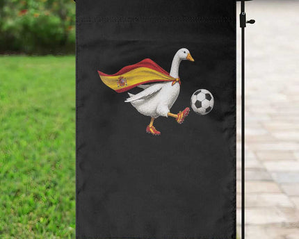 Spain Soccer Goose Garden Flag Spanish Flag Patriotic Football Fan Graphic