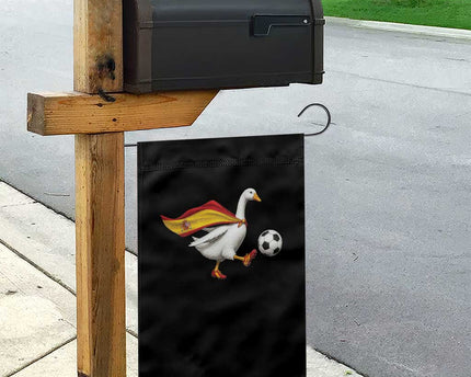 Spain Soccer Goose Garden Flag Spanish Flag Patriotic Football Fan Graphic