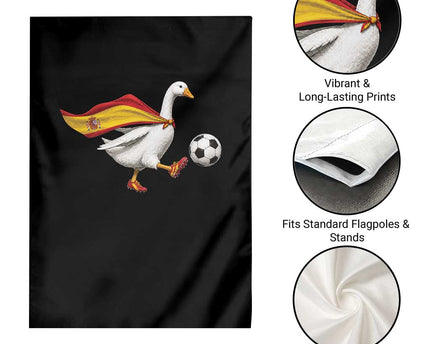 Spain Soccer Goose Garden Flag Spanish Flag Patriotic Football Fan Graphic