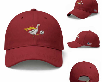 Spain Soccer Goose Baseball Cap Spanish Flag Patriotic Football Fan Graphic