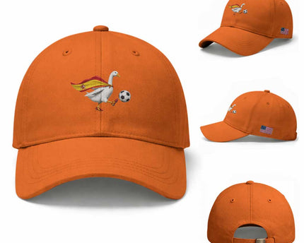 Spain Soccer Goose Baseball Cap Spanish Flag Patriotic Football Fan Graphic