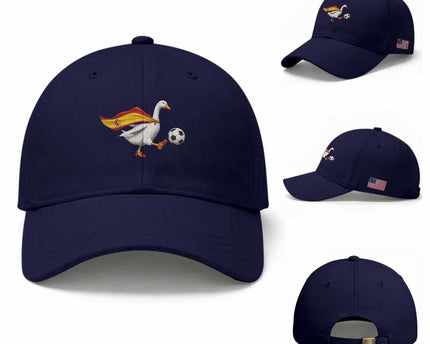Spain Soccer Goose Baseball Cap Spanish Flag Patriotic Football Fan Graphic