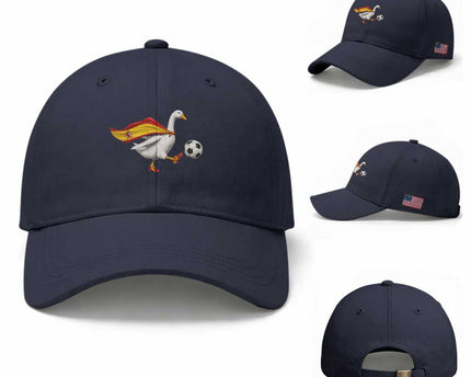 Spain Soccer Goose Baseball Cap Spanish Flag Patriotic Football Fan Graphic