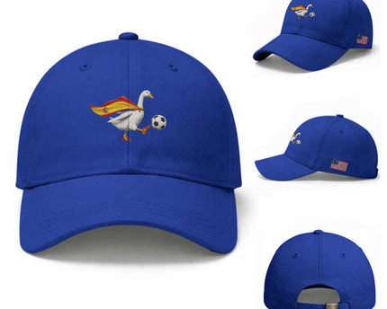 Spain Soccer Goose Baseball Cap Spanish Flag Patriotic Football Fan Graphic