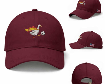 Spain Soccer Goose Baseball Cap Spanish Flag Patriotic Football Fan Graphic