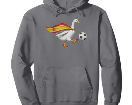Spain Soccer Goose Hoodie Spanish Flag Patriotic Football Fan Graphic