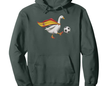 Spain Soccer Goose Hoodie Spanish Flag Patriotic Football Fan Graphic