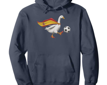 Spain Soccer Goose Hoodie Spanish Flag Patriotic Football Fan Graphic