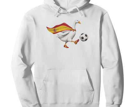 Spain Soccer Goose Hoodie Spanish Flag Patriotic Football Fan Graphic