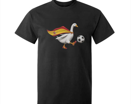 Spain Soccer Goose T-Shirt For Kid Spanish Flag Patriotic Football Fan Graphic