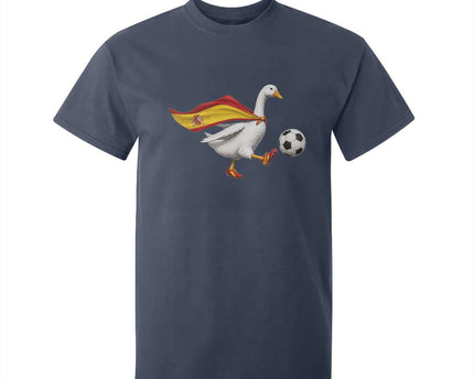 Spain Soccer Goose T-Shirt For Kid Spanish Flag Patriotic Football Fan Graphic