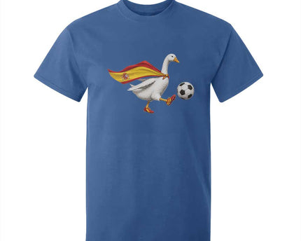 Spain Soccer Goose T-Shirt For Kid Spanish Flag Patriotic Football Fan Graphic