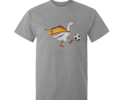 Spain Soccer Goose T-Shirt For Kid Spanish Flag Patriotic Football Fan Graphic