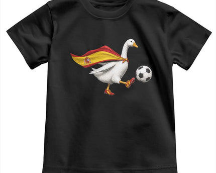 Spain Soccer Goose Toddler T-Shirt Spanish Flag Patriotic Football Fan Graphic