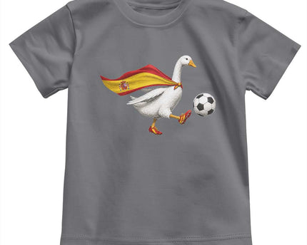 Spain Soccer Goose Toddler T-Shirt Spanish Flag Patriotic Football Fan Graphic