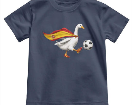 Spain Soccer Goose Toddler T-Shirt Spanish Flag Patriotic Football Fan Graphic