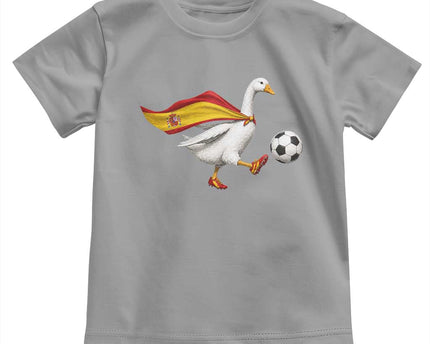 Spain Soccer Goose Toddler T-Shirt Spanish Flag Patriotic Football Fan Graphic