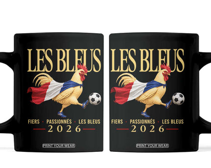 Les Bleus 2026 France Soccer Coffee Mug Rooster Wearing French Flag