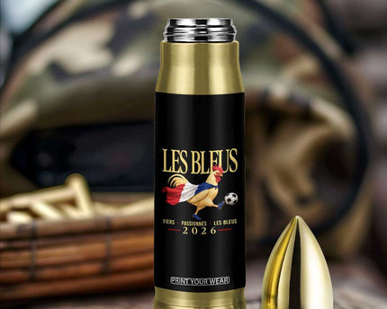 Les Bleus 2026 France Soccer Bullet Tumbler Rooster Wearing French Flag