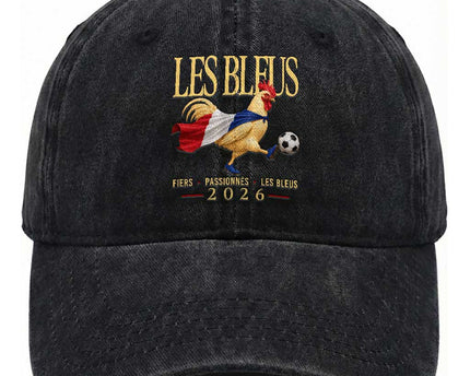 Les Bleus 2026 France Soccer Washed Cotton Baseball Cap