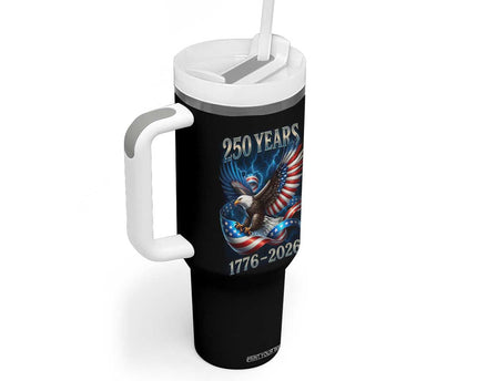 250 Years America Tumbler With Handle Eagle and Flag 250th Anniversary USA Patriotic 1776 2026
