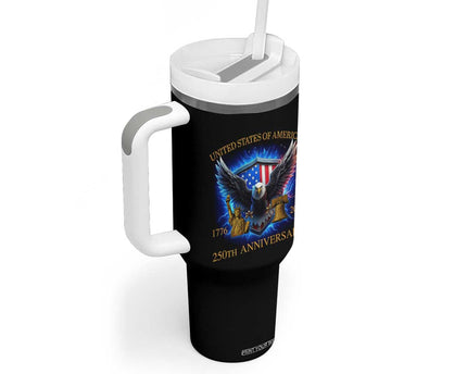 250 Years America Flag Tumbler With Handle Eagle 250th Anniversary USA Patriotic 1776 2026