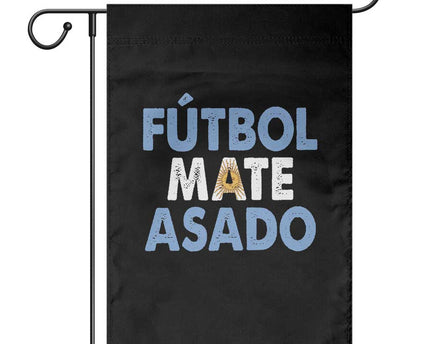 Futbol Mate Asado Argentina Soccer Fan Garden Flag Argentinian Flag Pride Vintage Football Lovers