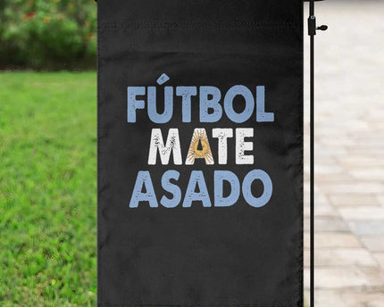 Futbol Mate Asado Argentina Soccer Fan Garden Flag Argentinian Flag Pride Vintage Football Lovers