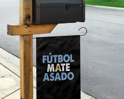 Futbol Mate Asado Argentina Soccer Fan Garden Flag Argentinian Flag Pride Vintage Football Lovers