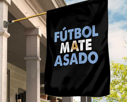 Futbol Mate Asado Argentina Soccer Fan Garden Flag Argentinian Flag Pride Vintage Football Lovers