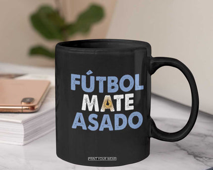 Futbol Mate Asado Argentina Soccer Fan Coffee Mug