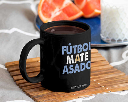 Futbol Mate Asado Argentina Soccer Fan Coffee Mug