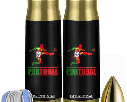 Portugal Soccer Bullet Tumbler Portuguese Flag Futebol Football Player