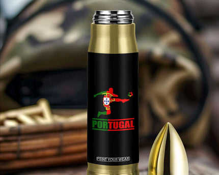 Portugal Soccer Bullet Tumbler Portuguese Flag Futebol Football Player