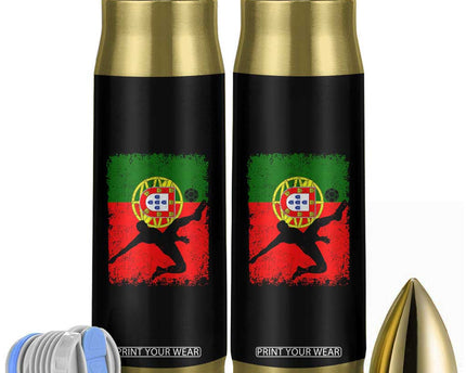 Portugal Soccer Bullet Tumbler Portuguese Flag Futebol Football Fan