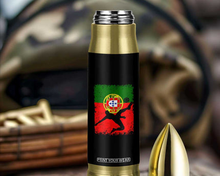 Portugal Soccer Bullet Tumbler Portuguese Flag Futebol Football Fan