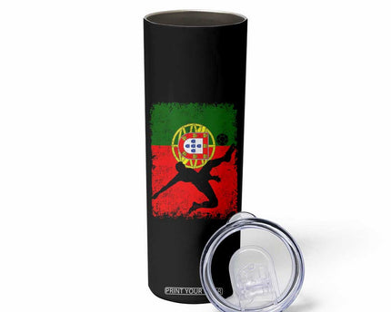 Portugal Soccer Skinny Tumbler Portuguese Flag Futebol Football Fan