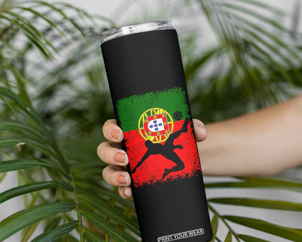 Portugal Soccer Skinny Tumbler Portuguese Flag Futebol Football Fan