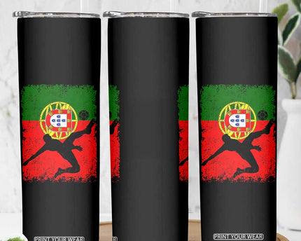 Portugal Soccer Skinny Tumbler Portuguese Flag Futebol Football Fan