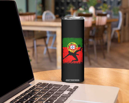 Portugal Soccer Skinny Tumbler Portuguese Flag Futebol Football Fan