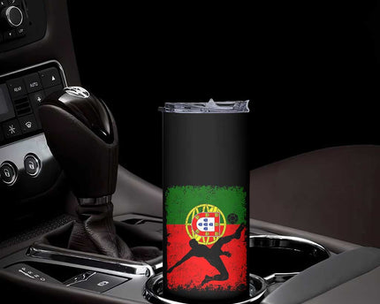 Portugal Soccer Skinny Tumbler Portuguese Flag Futebol Football Fan