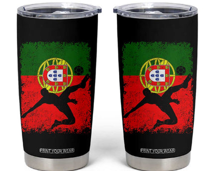 Portugal Soccer Tumbler Cup Portuguese Flag Futebol Football Fan