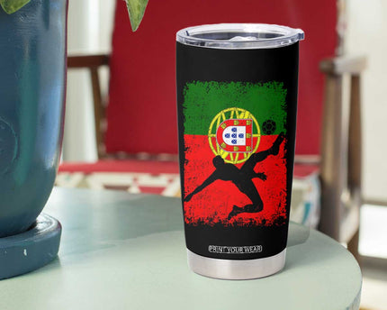 Portugal Soccer Tumbler Cup Portuguese Flag Futebol Football Fan