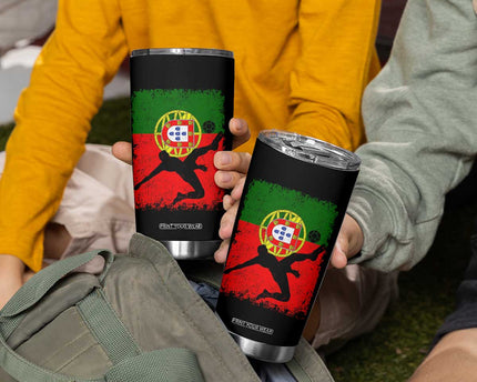 Portugal Soccer Tumbler Cup Portuguese Flag Futebol Football Fan