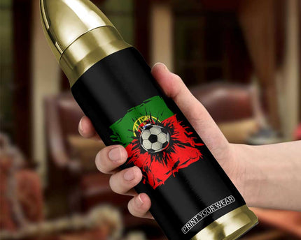 Portugal Soccer Bullet Tumbler Portuguese Flag Soccer Ball Futebol