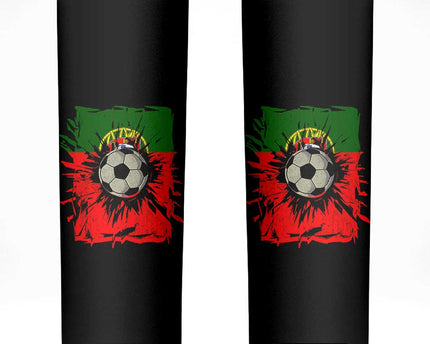 Portugal Soccer Skinny Tumbler Portuguese Flag Soccer Ball Futebol