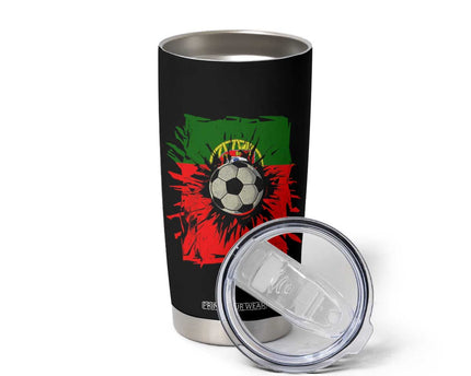 Portugal Soccer Tumbler Cup Portuguese Flag Soccer Ball Futebol