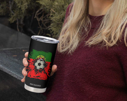 Portugal Soccer Tumbler Cup Portuguese Flag Soccer Ball Futebol