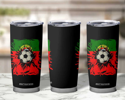 Portugal Soccer Tumbler Cup Portuguese Flag Soccer Ball Futebol